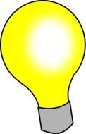 painted yellow light bulb on white