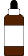 labeled bottle with medicine
