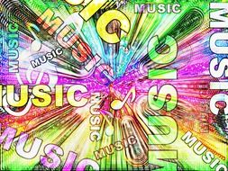 abstract music colorful sound