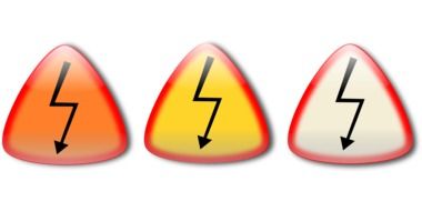 Clipart of high voltage signs