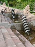 spiral water feature