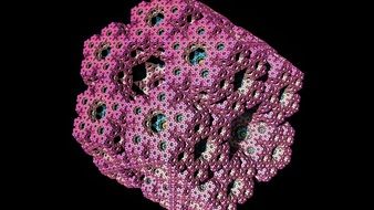painted purple sponge