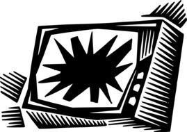 television tv broken drawing