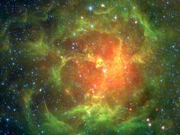 nebula trifid cosmos space m20 drawing