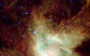 dark nebula in the starry sky