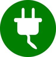 power plug symbol as a drawing