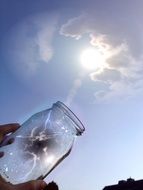 sunlight in a glass jar