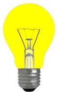 yellow electric bulb