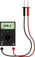 multimeter on a white background