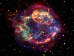 Cassiopeia constellation in space