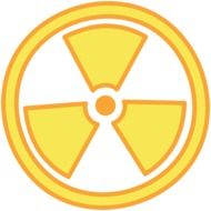 Yellow radiation warning clipart
