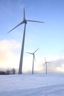 turbines in the winter