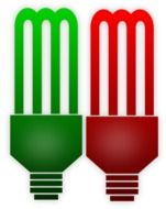 red and green bulbs