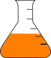 lab flask drawing