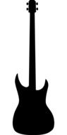 silhouette of a bass guitar