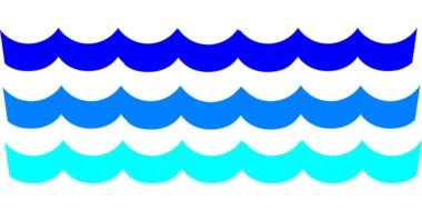 blue waves on a white background