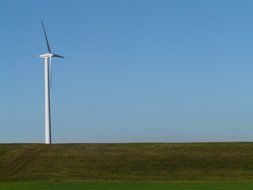 Wind turbine on the field