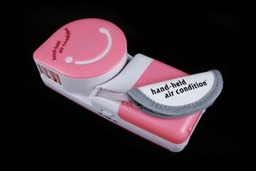 cute pink hand-held fan