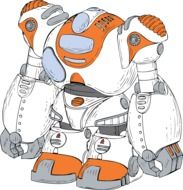 android machine cartoon drawing