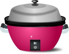 pink electric pan, illustration