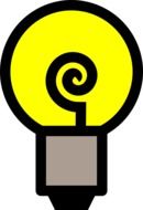 yellow gray light bulb