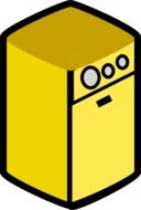 yellow laundry machine