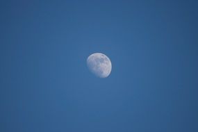 waning moon in a clear sky