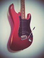 stratocaster red guitar