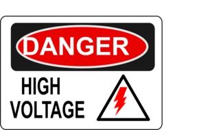 high voltage danger sign