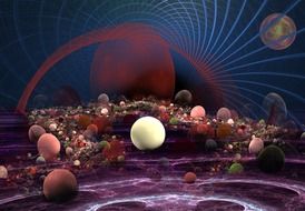 stars and planets in digital art