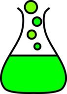 chemistry experiment science flask drawing