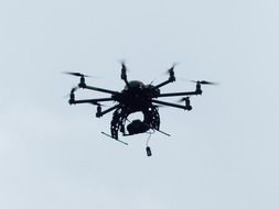 helicopter model in the sky
