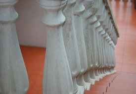 White balustrade on a staircase