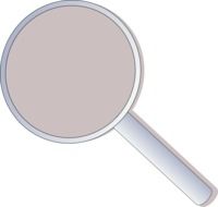 symbol of magnifying glass for detective