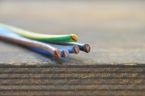 four colored wires