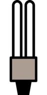 electric bulb with two tubes