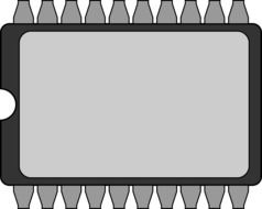 electronic chip as an illustration