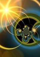 fractal sun rays drawing