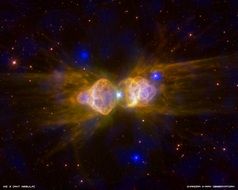 young dense planetary nebula in the sky