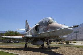 old military aircraft on display