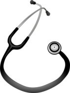 black stethoscope in medicine