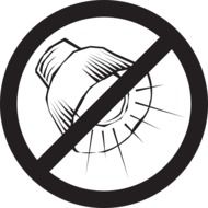 sign of a prohibition of lighting as a graphic illustration