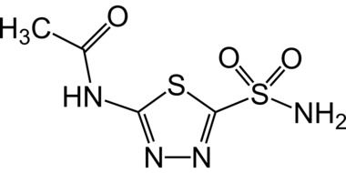 Structure of acetazolamide clipart