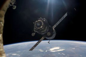 international space station in outer space