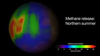 image of methane concentration on the planet