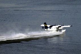 taking off float plane