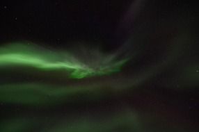 green northern lights in the sky