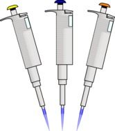 micropipettes on a white background