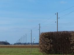 power line in countryside landscape