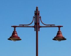 street lamp with two lamps